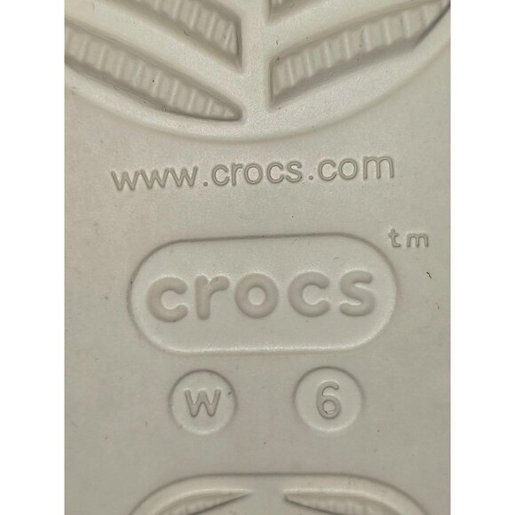Crocs Women's Cream Croslite Classic Platform Flip Flops Size 6 2121 - Picture 8 of 16